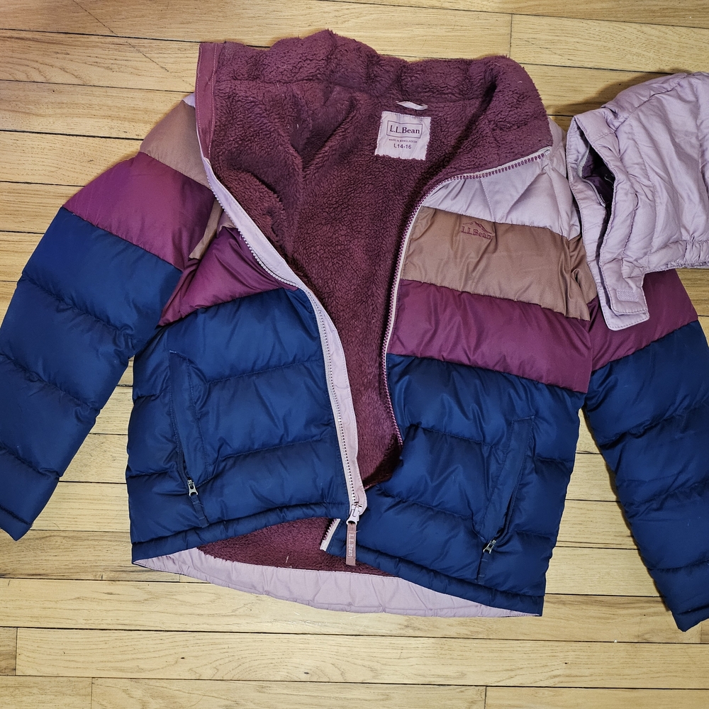 L.L. Bean Kids Puffer Jacket - Colorblock.